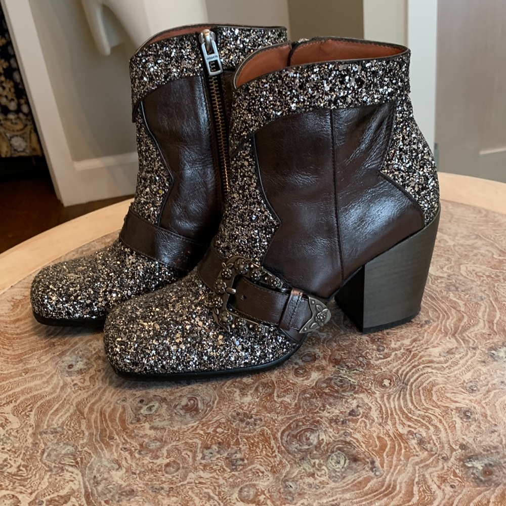 Coach sequin embellished bootie